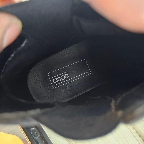 asos Black Men's Chelsea Ankle Boots Size S - Picture 8 of 9